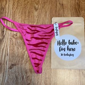 NEW! Zebra pink BootayBag thong
